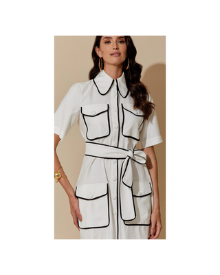 Eduarta Dress – Short Length with Polo Collar