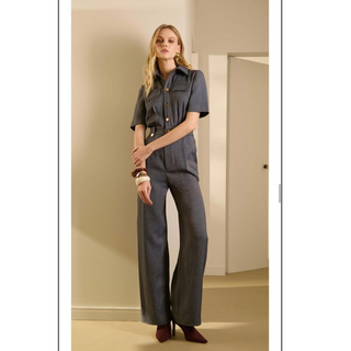 Isa Paes Tailored Denim Jumpsuit