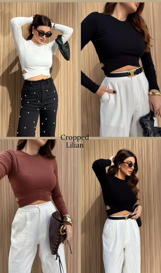 Cotton Ribbed Blouse with Stretch
