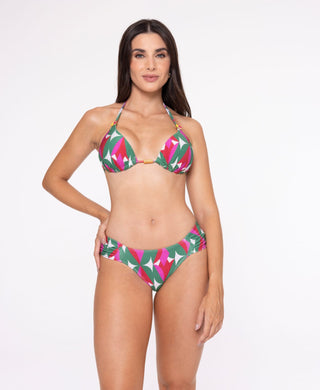 Brazilian Cup Bikini with Butterfly-Cut Bottom in Colorful Print